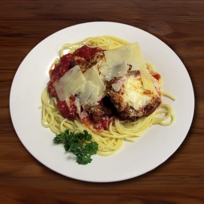 Classic Chicken Parmigiana.