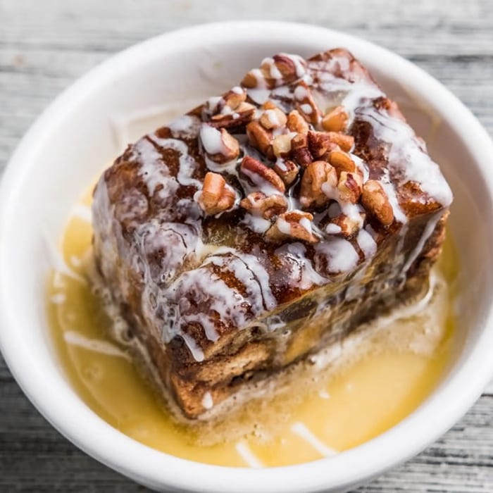 Bread Pudding with Bourbon Sauce.